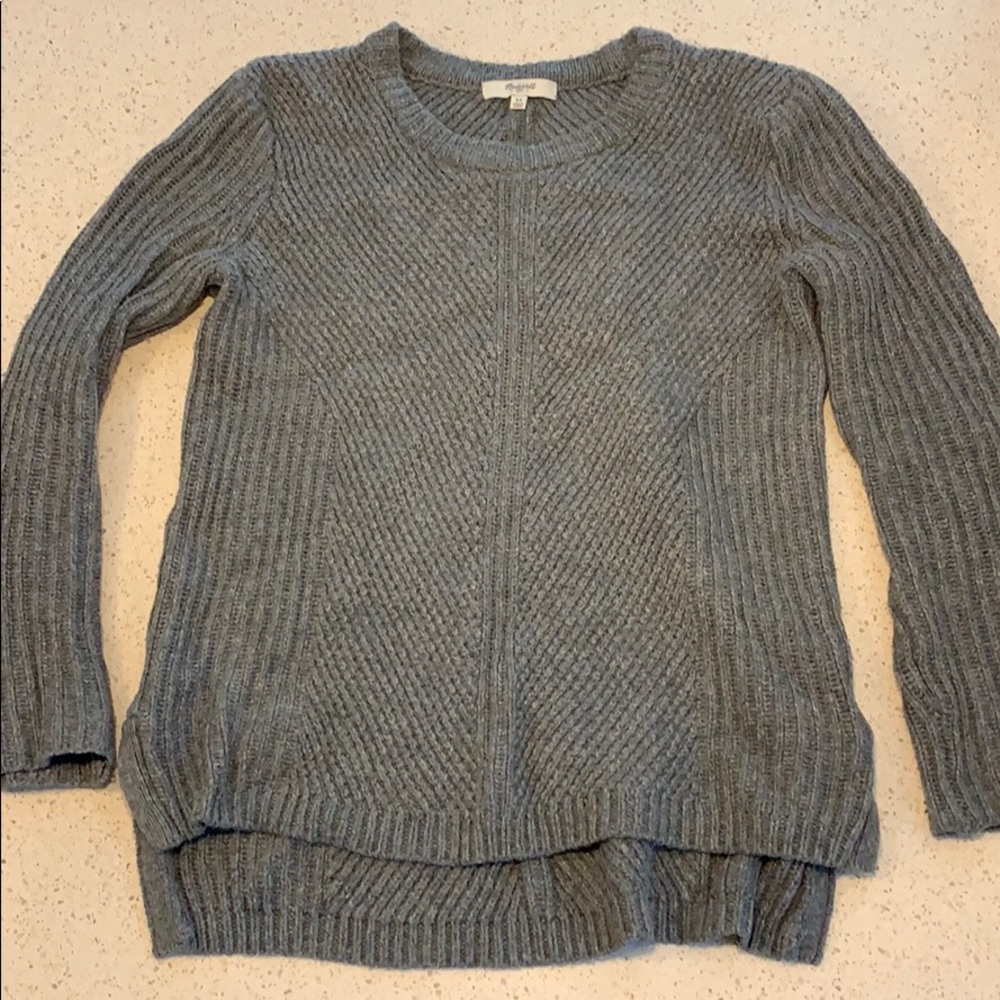 Madewell Gray Hexcomb sweater
